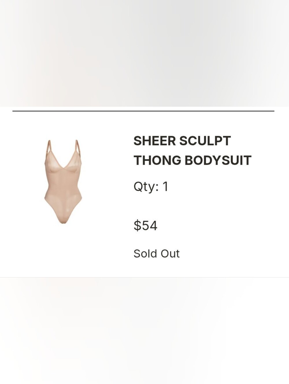 Skims Sheer Sculpt Thong Bodysuit Thong Bodysuit in Brown Medium Like New